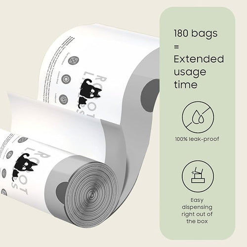 180 Tear-free Bulk Pack Automatic Cat Litter Box Bags, Cat Litter Box Robot 5/4/3 Waste Bags, Thick Heavy Duty Sensor-compatible Litter Box Liner 25.2 X 15.7 IN