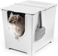 Modkat Flip Litter Box – Front-Entry Design with Integrated Liner System (White)