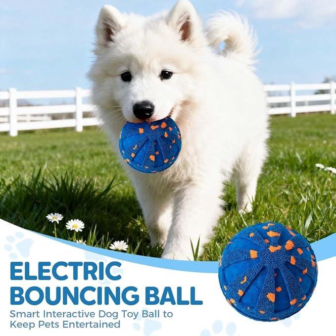 Smart Interactive Dog Balls - 2026 Upgraded Motion Activated Automatic Rolling Ball Toys for Small/Medium/Large Dogs Balls for Boredom to Keep Them Busy (Yellow)