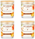 One Fur All Pet House Soy Candles, Clean Burning, Plant-Based Scented Candles for Pet Odor, Pumpkin Spice, 4 Pack