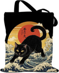 Cute Axolotls Cat, Moon Witch Series Inspirational Quotes Grocery Bags Gifts for Women