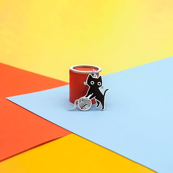 Cute Cat Keychain Halloween Christmas Stocking Stuffers for Women Adults Teens Boys Girls Cat Lover Gift Ideas