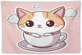 MaSiledy Kawaii Cat Tapestry Wall Hanging Cute Cat Kitten Tapestry for Bedroom Aesthetic Landscape Tapestry Wall Art for Home Decor 40"x60" Wall Hanging for Home Decor Bedroom Living Room Dorm Decor