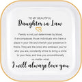 PUDDING CABIN Mothers Day Daughter in Law Gifts Jewelry Dish - I will always love you - Wedding Bridal Shower Engagement Valentines Christmas Birthday Gifts for Daughter in Law