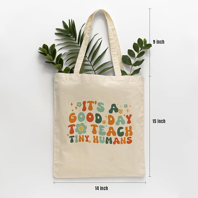bmuvghi Teacher Appreciation Gifts Canvas Tote Bag Reusable Shopping Grocery Bags Birthday Gift for Teachers Women