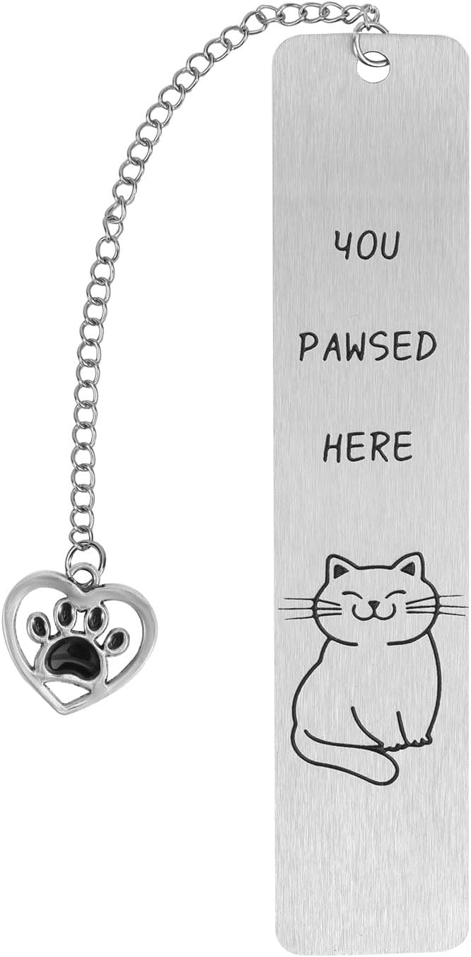 Cute Cat Bookmark, Aesthetic Book Marker Animal Funny Adorable Reading Accessories for Book Lovers Cat Lovers Men Women Teens Boys Girls Gift