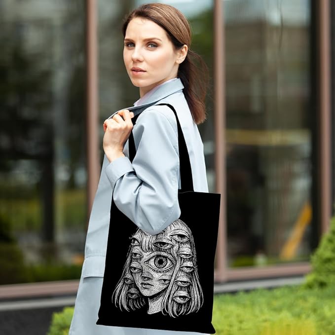 Cute Axolotls Cat, Moon Witch Series Inspirational Quotes Grocery Bags Gifts for Women