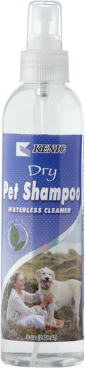 Kenic Refreshing Apple-Scented Pet Dry Pet Shampoo Spray Cleanser for Dogs, Cats, Ferrets & Rabbits, Spot Clean Spray, No Rinse Formula, 8oz
