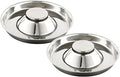 Stainless Steel Pet Bowl for Puppy and Cat, Dog Food and Water Feeding Bowl, Puppies and Kittens Weaning Bowls, Multiple Dogs and Cats Eat and Drink Together (2PC, S)