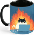 Cat Coffee Mug 11 OZ Ceramic Tea Cup Novelty Mugs Funny Coffee Cups with Handle