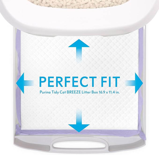 Paw Inspired Cat Pads, Generic Refills for Tidy Cats Breeze Litter Box System, Disposable Kitty Litter Liners for Easy Cleaning, Super Absorbent Pee Pads, 16.9 x 11.4 Inch (Scented, 20 Count)