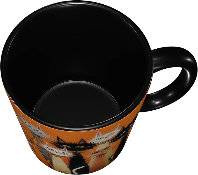 FyLybois Cat Coffee Mug Ceramic Coffee Cup with Handle Microwave Safe for Home or Office Gifts for Women and Men