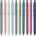 FIOVER Gel Pens,10pcs 0.5mm Quick Dry Black Ink Fine Point Smooth Writing Pens High-End Series Ballpoint for Office School Supplies(Morandi & Retro)