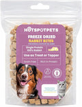 hotspot pets Freeze Dried Rabbit Treats for Dogs & Cats – Made in USA – (3 Ounce~100+pcs) Raw Single Ingredient Rabbit Bites – High Protein Training Rewards & Food Topper – Grain Free, Low Calorie