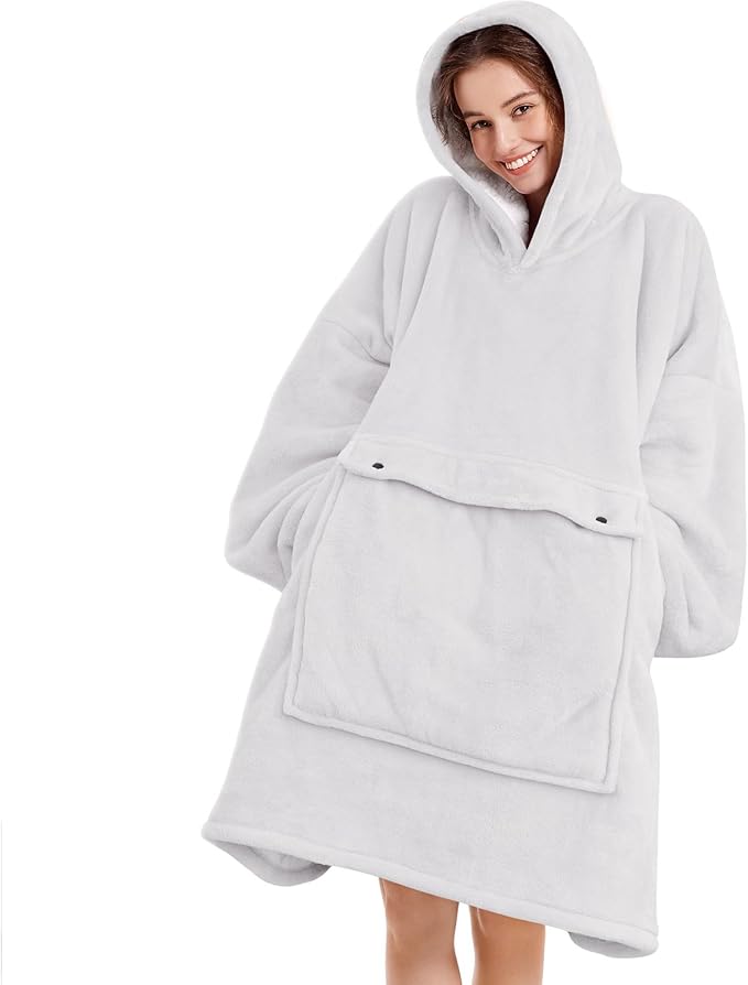 Narecte Cozy Oversized Blanket Hoodie Wearable Blanket Adults Soft Hooded Blanket Hoodie Birthday Gifts for Women Christmas