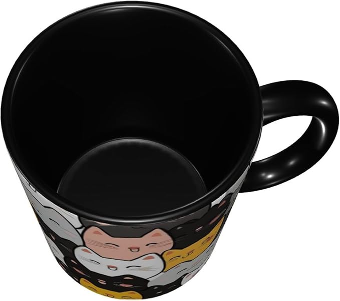 Cats Coffee Mug Funny Ceramic Tea Cup With Handle Dishwasher Microwave Safe for Women 11oz Porcelain Mugs