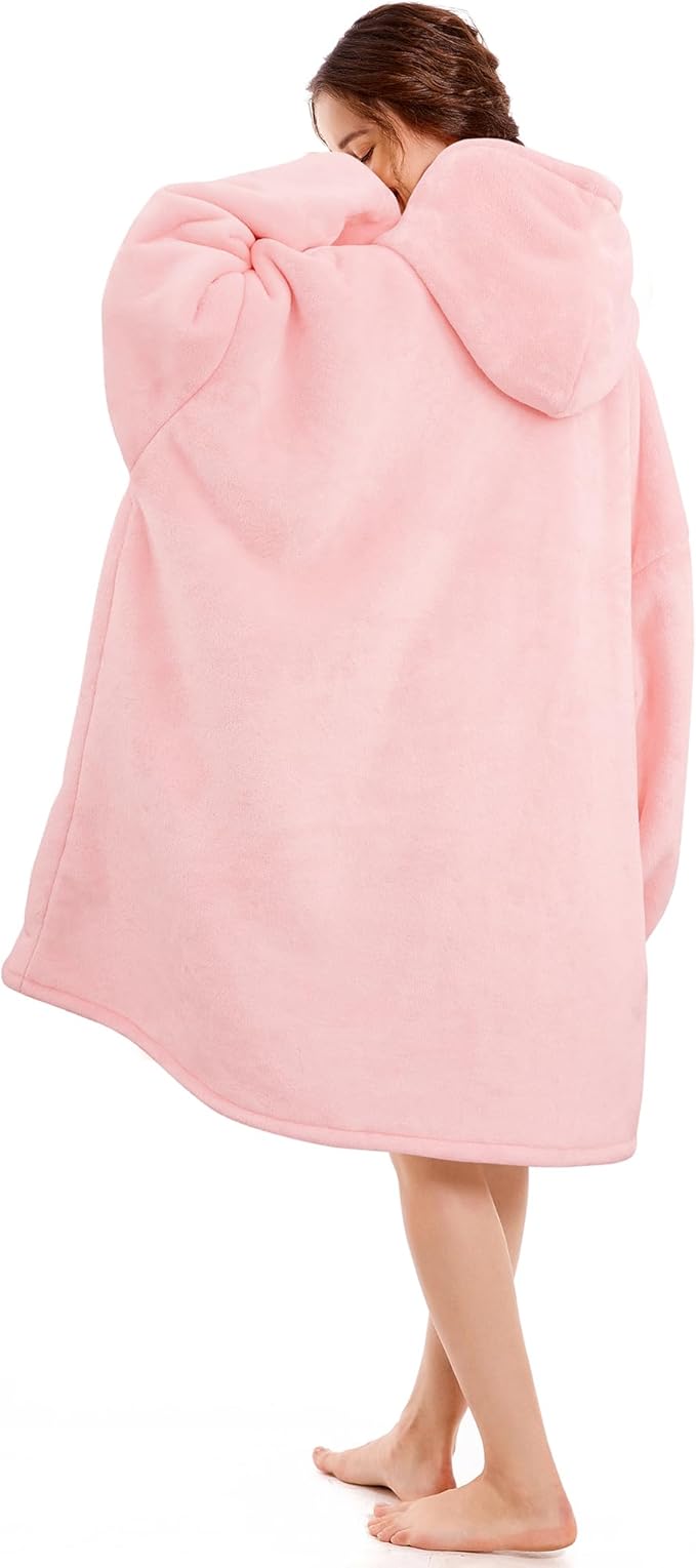 Narecte Cozy Oversized Blanket Hoodie Wearable Blanket Adults Soft Hooded Blanket Hoodie Birthday Gifts for Women Christmas