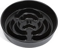 Ceramic Slow Feeder Dog Bowls,2.0 Cups Slow Feeder for Medium Large Breed,Puzzle Dog Food Bowl to Slow Down Eating, Anti-Gulping, Stop Bloat,Preventing Choking,8in,Black