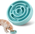 Pet Slow Feeder Bowl - Anti-Choking Maze Design, Universal for Dogs & Cats, Anti-Slip & Anti-Tip (Bowl-Light Blue)