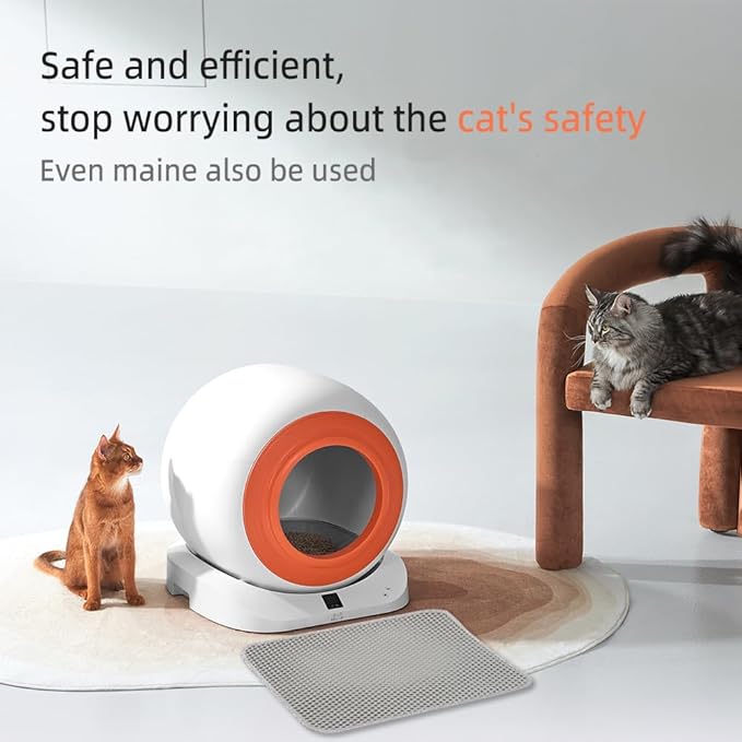 3.0 Self Cleaning Litter Box, 65L +9L, All Litter Compatible,Extra Large Automatic Litter Box for Multiple Cats with Garbage Bags, Odor Control Device，Mat, App Control, 2024 Upgrade