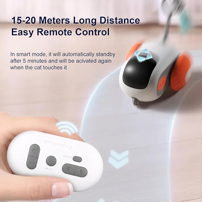 Remote Control Car Chase Smart Cat Toy (Orange)