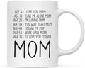 Andaz Press Mother's Day 11oz. Ceramic Coffee Tea Mug Gift for Mom, Ages and Moods, I'll love you forever Mom, 1-Pack, Birthday Christmas Gift Ideas