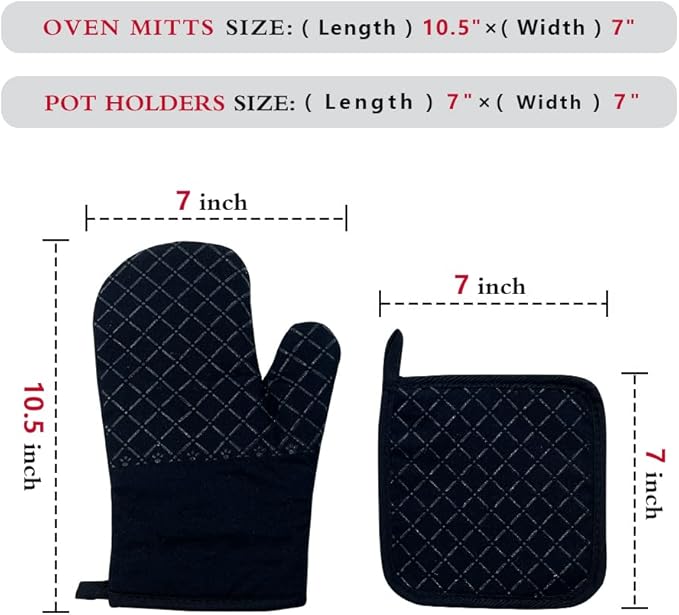 zcyhtqp, What? Funny Silicone Non-Slip Oven Mitts and Pot Holders Sets of 2, Cat Oven Mitts, Bake Lover Gift, Kitchen Gift for Cat Owner, Cat Mom