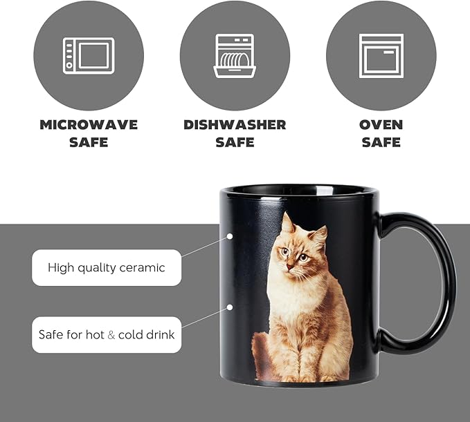 Heat-Change One Cat Leads to Another Coffee Mug 11 oz - Cats Appear with Hot Liquid