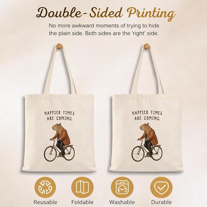 Cute Animal Tote Bag, Animal Lover Gift, Canvas Tote Bag for Women, Reusable Shopping Bags for Casual Shopping Work