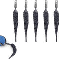 5pcs Cat Ball Toy Replacement Tails, Interactive Cat Toy Accessories Attachments Automatic Moving Ball Worm Refills Rope Compatible with 2.0 (Black, White)