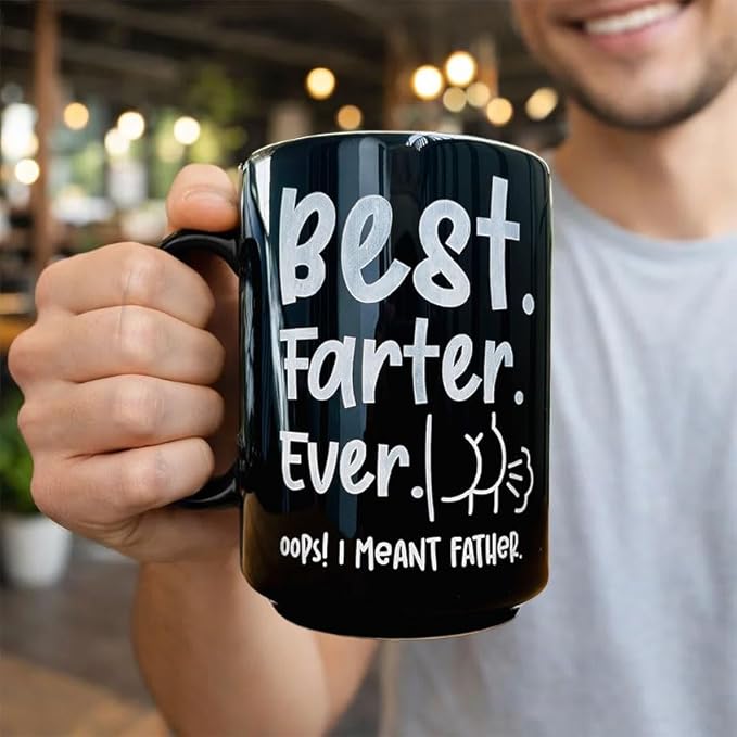 DongNaiWin Dad Mug, Funny Daddy Mug 17oz, Best Farter Ever Coffee Mug, Funny Gift for Dad from Daughter Son, Fathers Day Gift, Birthday Gift for Dad, Dad Mug, Ceramic Coffee Cup for Father