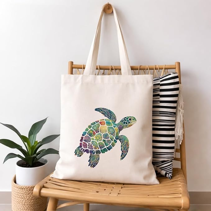 Cute Animal Tote Bag, Animal Lover Gift, Canvas Tote Bag for Women, Reusable Shopping Bags for Casual Shopping Work