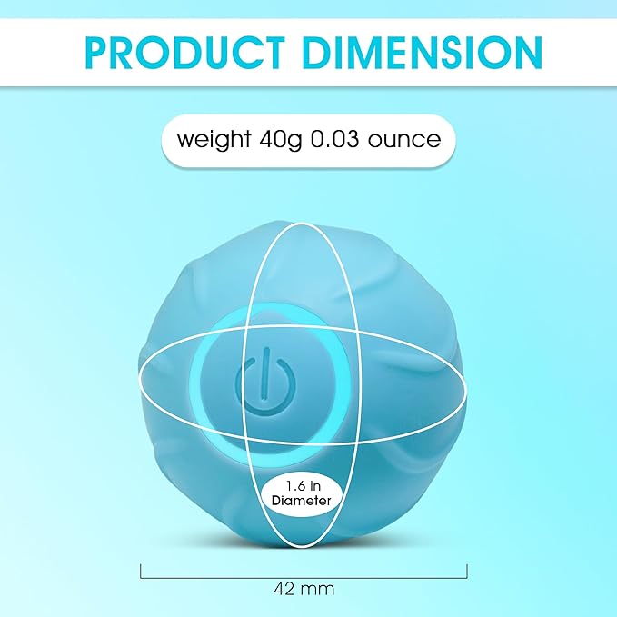 Smart Rolling Ball – Automatic Interactive Toy for Indoor Cats, Electronic Motion-Activated Enrichment, Rechargeable, Fun Moving Puzzle for Kittens & Adults, Engaging Playtime