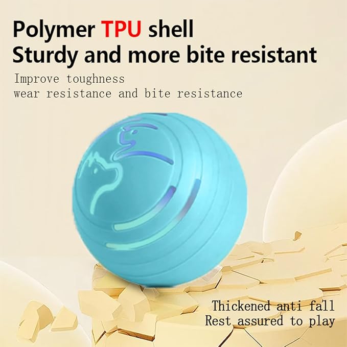 2Pcs Smart Dog Jumping Ball, Glowing and Bite-Resistant Vibrating DogBalls,Interactive Dog Toys,Suitable for Outdoor and Living Room Dog Toy,Puppy Essentials Made of TPU（Orange&Blue）