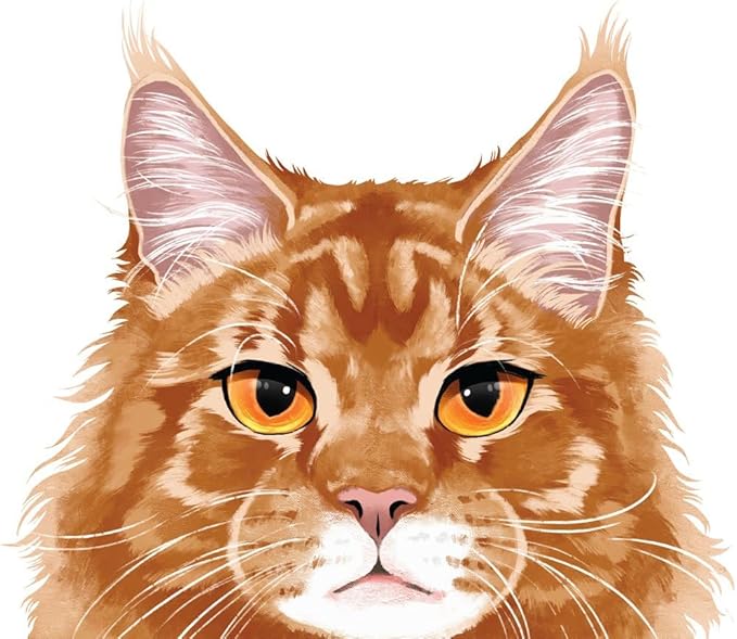 MUGBREW Ginger Orange Tabby Maine Coon Cat Ceramic Coffee Mug Tea Cup, 11 OZ
