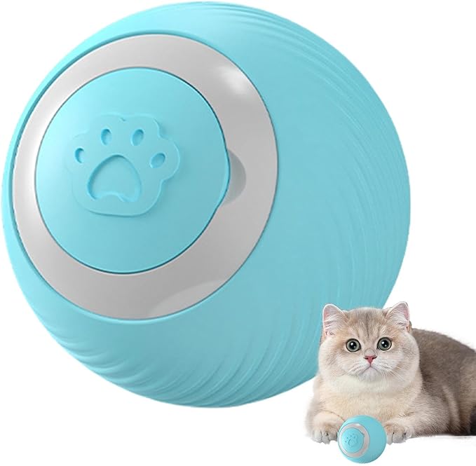 Interactive Toy Ball - Smart Puppy Ball, Interactive Jump Toy | LED Interactive Electric Rotating Balls, Evil Ball for Cats, Lightweight Toy Balls