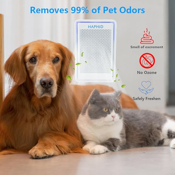 Cat Litter Deodorizer 99%, Pet Odor Eliminator for Strong Odor with Catalyst Filter, Air Purifier Plug In Air Freshener for Home & Pets Litter Box Room Wardrobe Toilet Shoe Cabinet