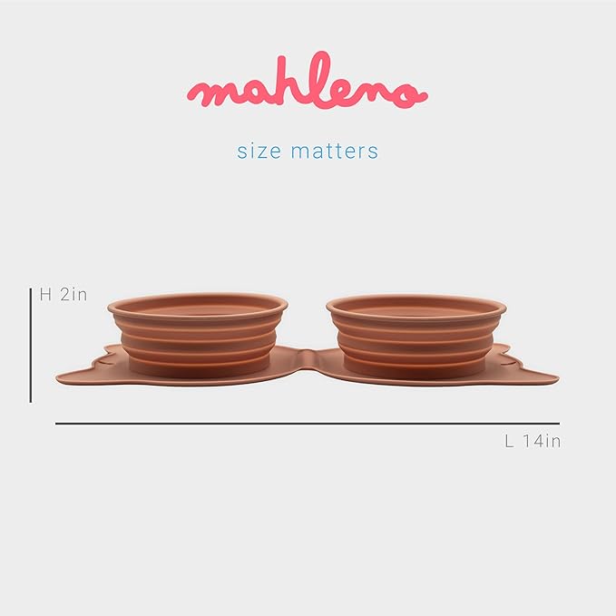 Collapsible Dog Bowls for Travel, 2-in-1 Silicone Slow Feeder with Clip, Portable Dog or Cat Pet Food & Water Bowl Set (Rose Quartz)