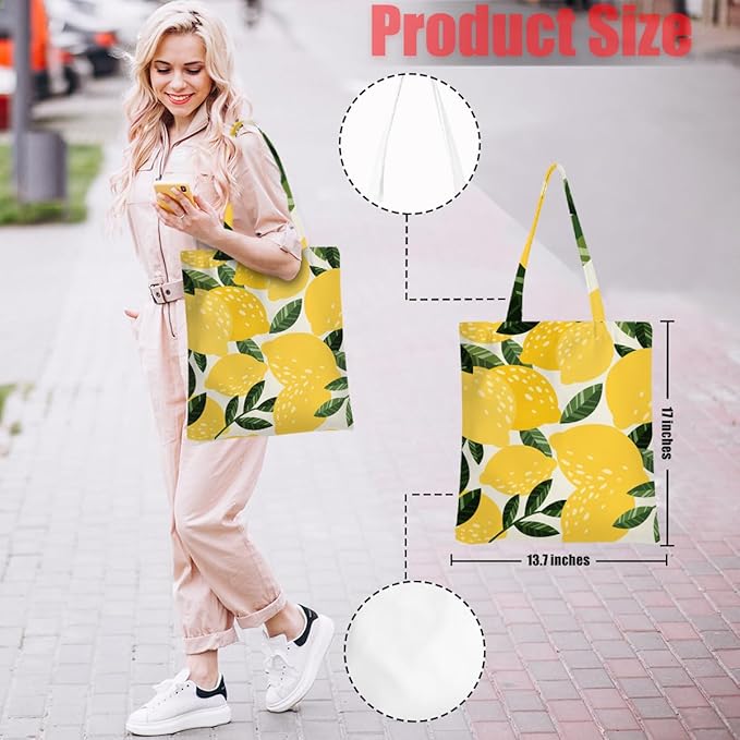 Hanamiya Na Tote Bag with Zipper Pockets, Tote Bag Reusable Shopping Grocery Bags Birthday Gifts for Women, Weekender Bags