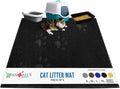 Andalus Jumbo Cat Litter Mat, Pack of 1 - Waterproof, Non-Slip & Easy to Clean Cat Litter Box Mat for Extra Efficient Pet Litter-Trapping, Black (47” X 35”)