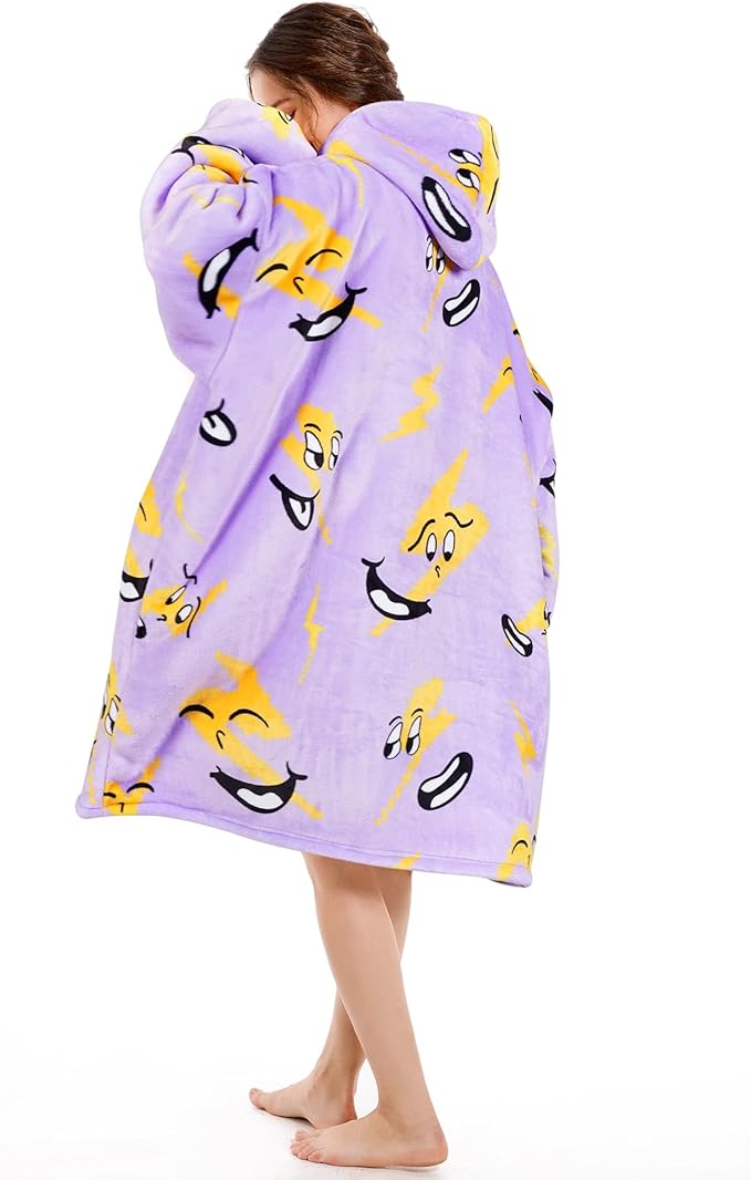 Narecte Cozy Oversized Blanket Hoodie Wearable Blanket Adults Soft Hooded Blanket Hoodie Birthday Gifts for Women Christmas