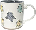 Cat Lovers Mug, Various Cute Kittens Pattern Mug, Cat Coffee Mug Funny Ceramic Tea Cup Novelty Gifts for Office and Home Women Girls Men, Dishwasher Microwave Safe (White, 17oz)