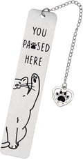 Cute Cat Bookmark, Zinc Alloy Kitten Paw Print Bookmarks Reading Gifts for Cat Lovers Funny Black Kitten Book Marks Animal Bookmark Gifts Book Accessories for Reading (Style D)