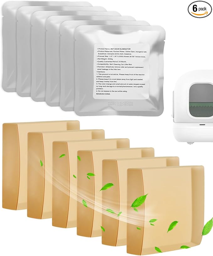 6-Pack N50 Odor Eliminator Refill Compatible with PuraMax 2 Fit for Purobot MAX PRO Automatic Self Cleaning Litter Box, Cat Litter Freshener for Home Toilet