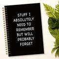 Funny Spiral Notebook, Funny Gifts for Coworker Women Men, Black Hardcover Notebook for Work, 5.5x8.3 Inch - A19