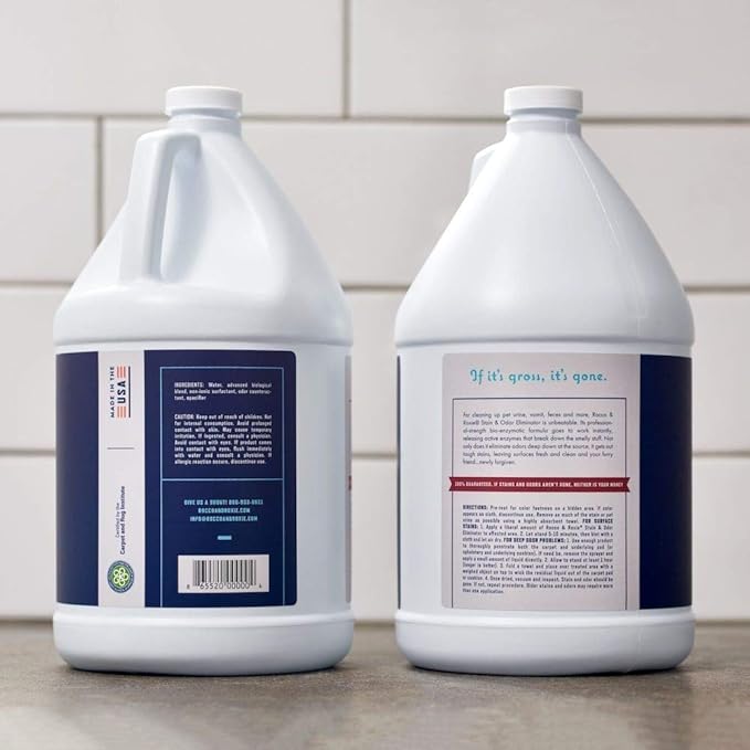 Rocco & Roxie Pet Stain & Odor Eliminator Carpet Cleaning Bundle - Enzymatic Urine Destroyer for Cats and Dogs