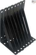 8 Pack L6 x H 3.5" Black Heavy Duty Shelf Brackets with Screws Metal Shelf Brackets Shelf Support Angle Brackets for Shelves L Brackets Heavy Duty Floating Shelf
