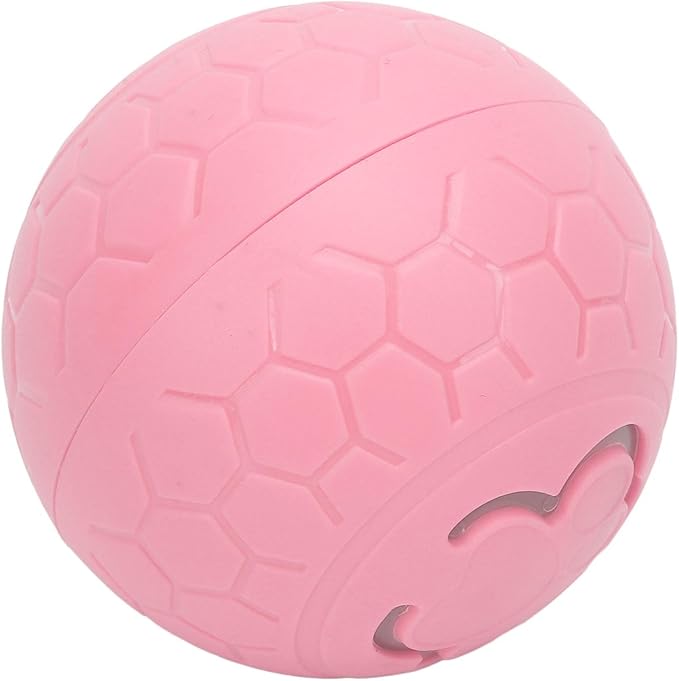 CHICIRIS Interactive Pet Toy Ball, Bite Automatic Rolling Ball for Dogs Cats with Intelligent Design, Lightweight and Portable for Exercise Playtime (Pink)