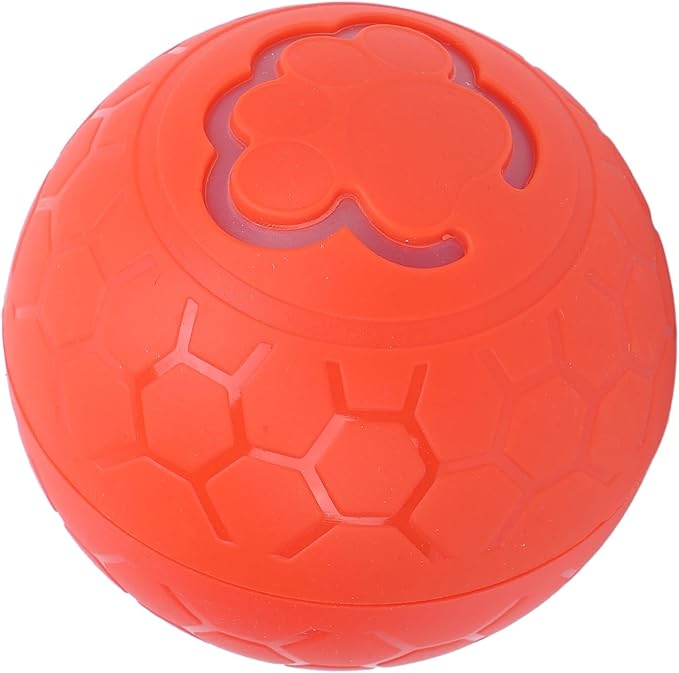 Interactive Dog Ball, Automatic Rolling Ball Toy for Dogs Cats with Intelligent Playtime, Bite, Portable Fun, Health Promotion, Boredom Relief, for Small Medium Large (Orange)
