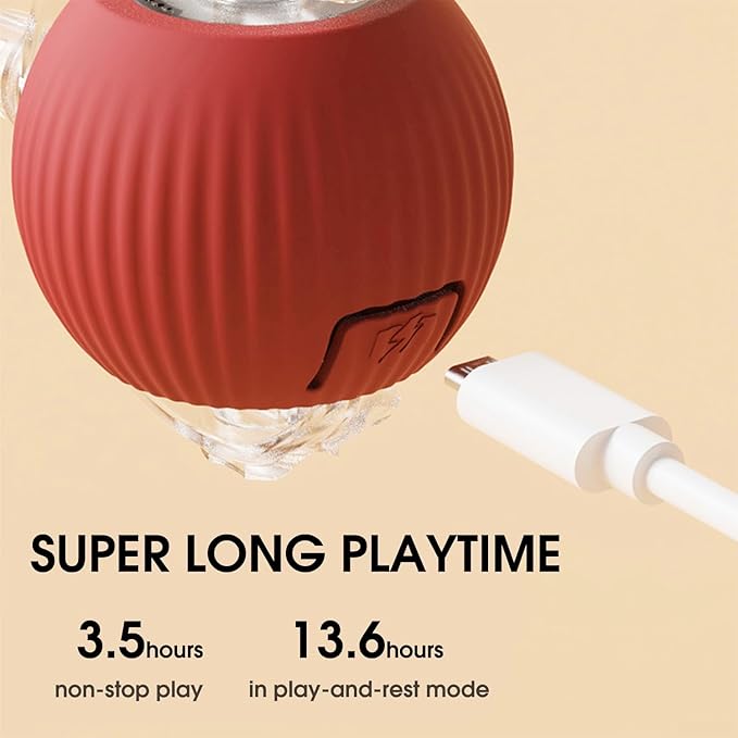 Interactive Cat Toys Ball,Movable Cat Toys, Smart 360° Automatic Rolling Pet Ball, USB Rechargeable, Ideal Pet Gift, Relieves Boredom for Indoor Cats